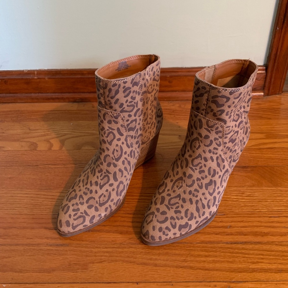 Lucky Brand Leopard Print Ankle Boots